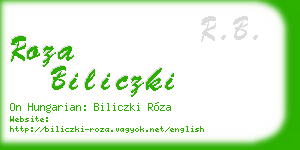roza biliczki business card