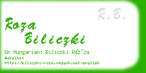 roza biliczki business card